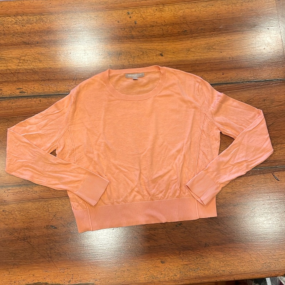 BANANA REPUBLIC | coral crop sweater | xs